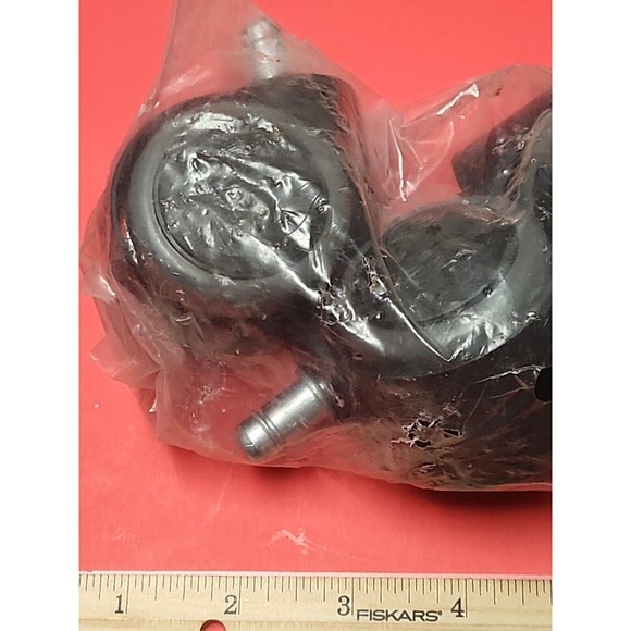 Office Gaming Chair Caster plastic Swivel stem Wheels   2"  Set of 5 black gray - Picture 2 of 3